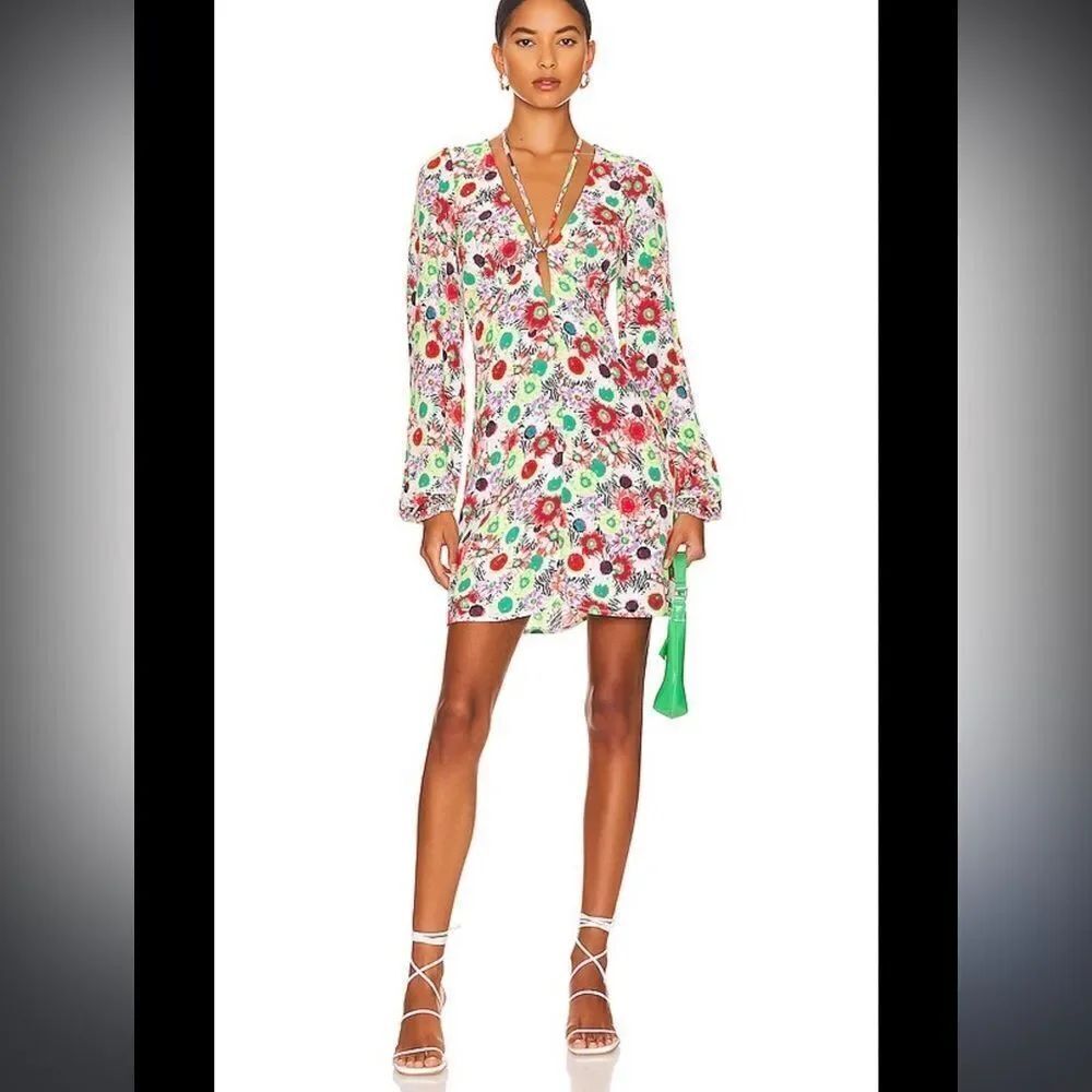 AFRM Caprice Mini Dress in Summer Daisy Bouquet Sz XS